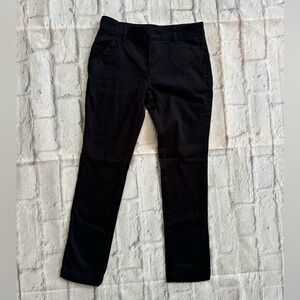 Girls twill skinny black pants